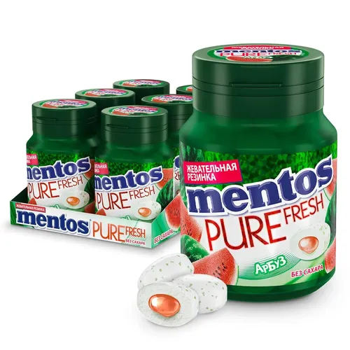 Жевательная резинка Mentos Pure Fresh Арбуз 54г х 1 шт