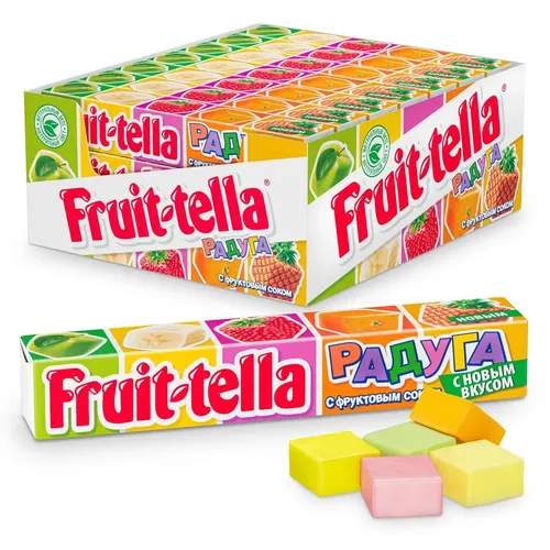 Жевательные конфеты Fruittella Радуга, 41г х 21 шт