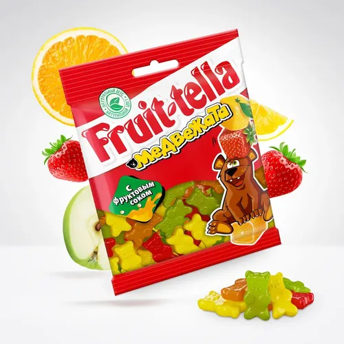 Жевательный мармелад Fruit-tella Медвежата 70г х 1 шт, купить недорого