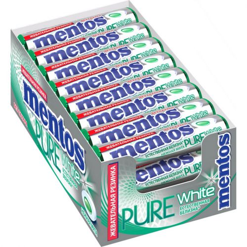 Жевательная резинка Mentos Pure Fresh Нежная мята 15,5 гр х 24 шт