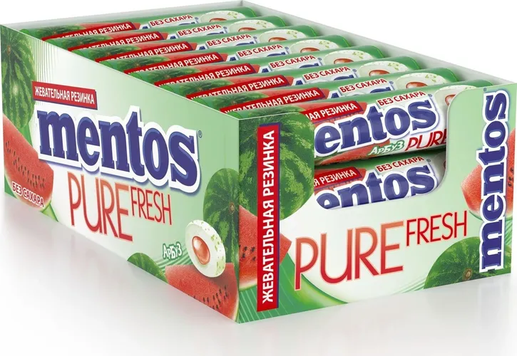 Жевательная резинка Mentos Pure Fresh Арбуз 15.5 г х 24 шт