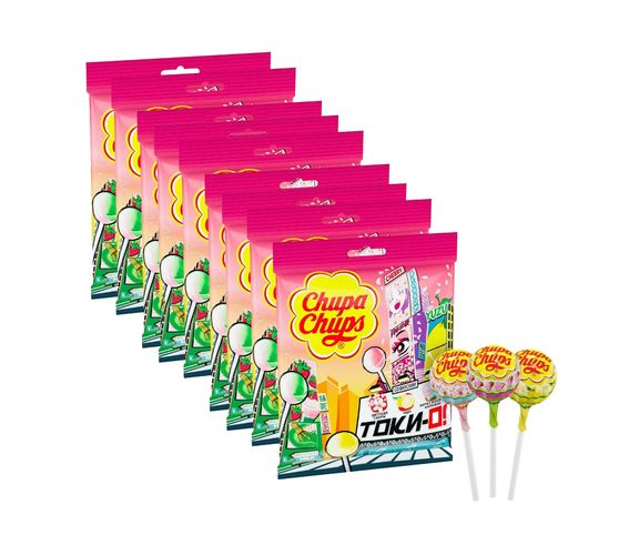 Tayoqchada karamel Chupa Chups Toki-O! paketda 96g/8ta dona