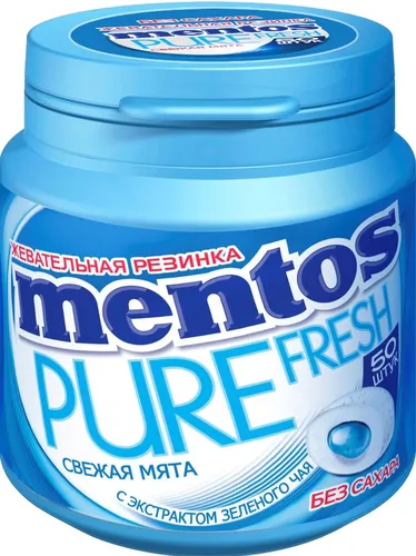 Chaynaladigan rezinka Mentos Pure Fresh Yangi yalpiz 100g/4ta, купить недорого