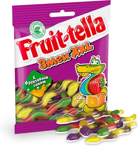 Жевательный мармелад Fruit-tella Змеи XXL 70г х 1 шт