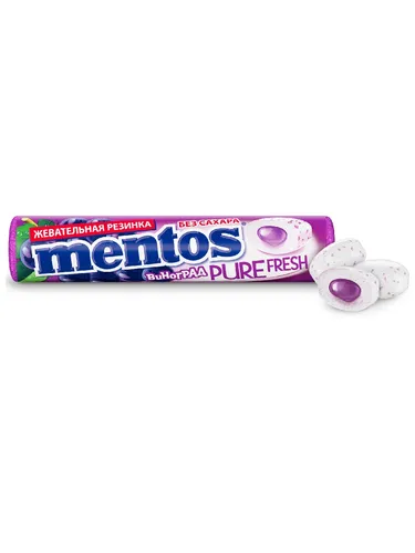 Жевательная резинка Mentos Pure Fresh виноград 15.5 г х 24 шт, купить недорого