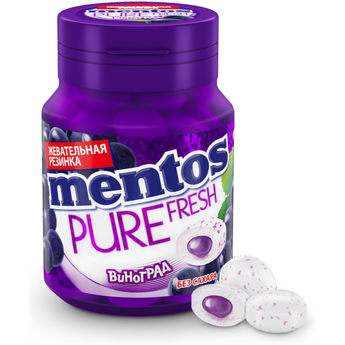 Жевательная резинка Mentos Pure Fresh Виноград 54г х 1 шт