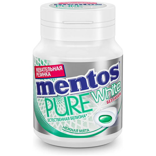 Жевательная резинка Mentos Pure White Нежная мята 54г х 1 шт, купить недорого