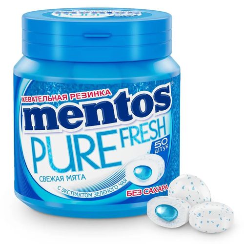 Жевательная резинка Mentos Pure Fresh Свежая мята 100г х 1 шт