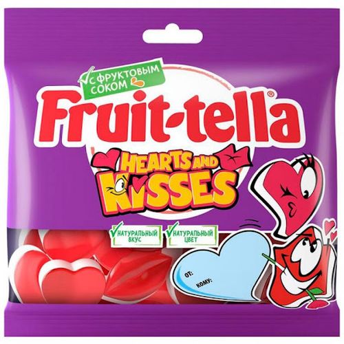 Жевательный мармелад Fruit-tella Губы и сердца 100 гр х 1 шт, купить недорого