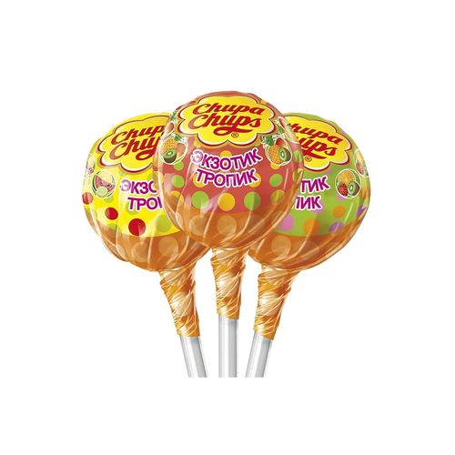 Chupa Chups karameli Ekzotik-Tropik , 12g/100ta dona