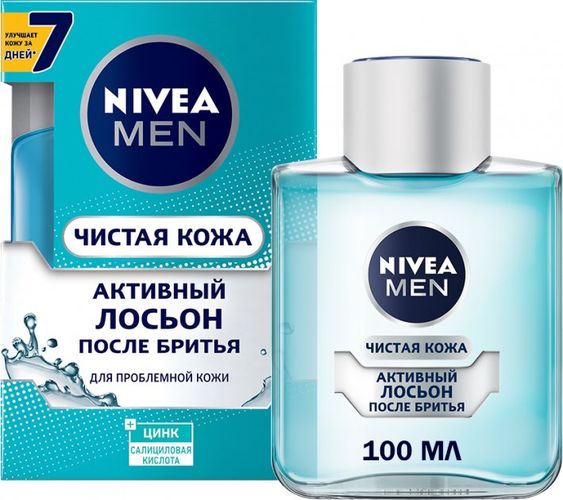 Nivea For Men  Лосьон после бритья Чистая кожа