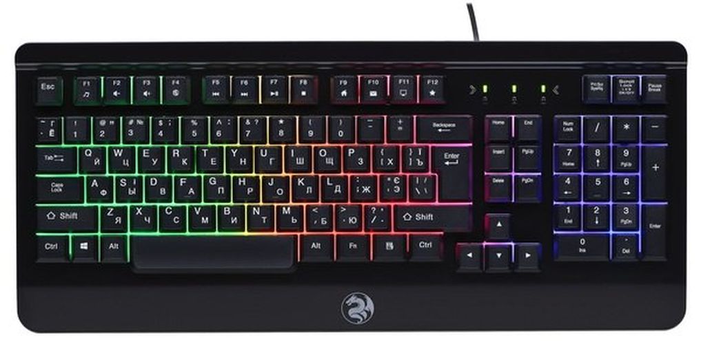 Игровая клавиатура 2E Gaming KG320 LED USB Black Ukr