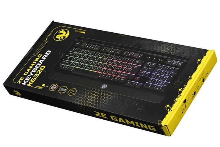 Игровая клавиатура 2E Gaming KG320 LED USB Black Ukr, в Узбекистане