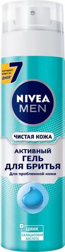 Erkaklar uchun soqol olish uchun jel Pure Skin Nivea