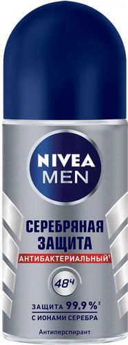 Дезодорант шариковый для мужчин Nivea "Silver Protect"