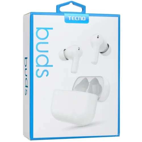 Simsiz quloqchinlar TWS Tecno Buds 2, White, O'zbekistonda