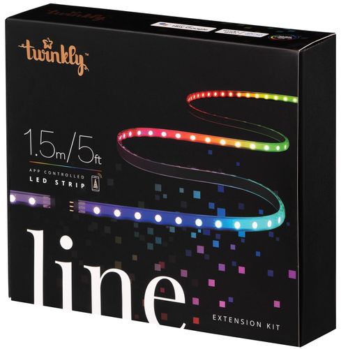 Smart LED подсветка Twinkly Line 100 RGB, Gen II, IP20, плюс 1,5м, кабель черный (TWL100ADP-B)