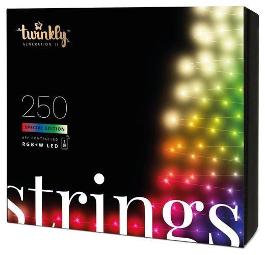 Smart LED Гирлянда Twinkly Strings RGBW 250, BT+WiFi, Gen II, IP44, кабель прозрачный (TWS250SPP-TEU)