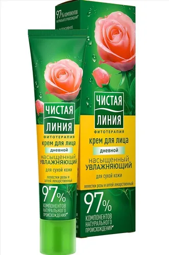 Чистая Линия Крем для лица дневной увлажняющий для сухой кожи