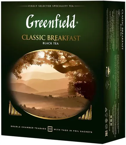 Черный чай Greenfield Classic Breakfast, 100 гр, sotib olish