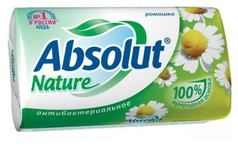 Твердое мыло антибактериальное Absolut "Ромашка"