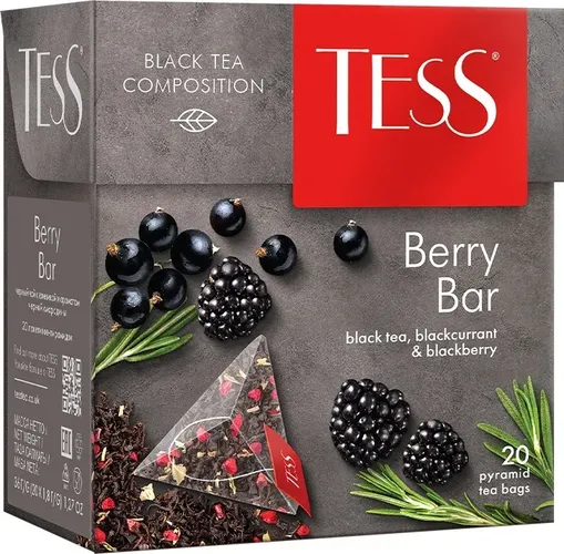 Черный чай TESS Berry Bar pyramide