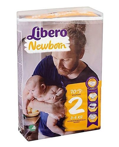 Подгузники Libero Newborn "2" (3-6 кг) 70 шт