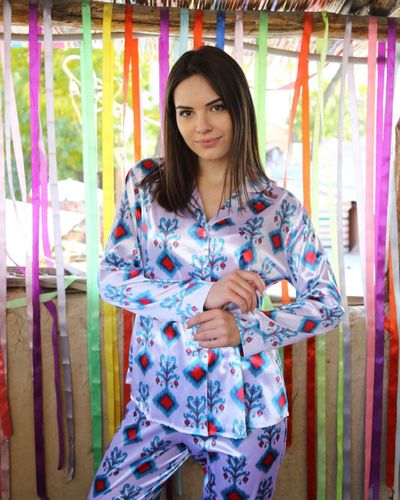 Женский пижамный комплект Fratellicasa с принтом иката, купить недорого