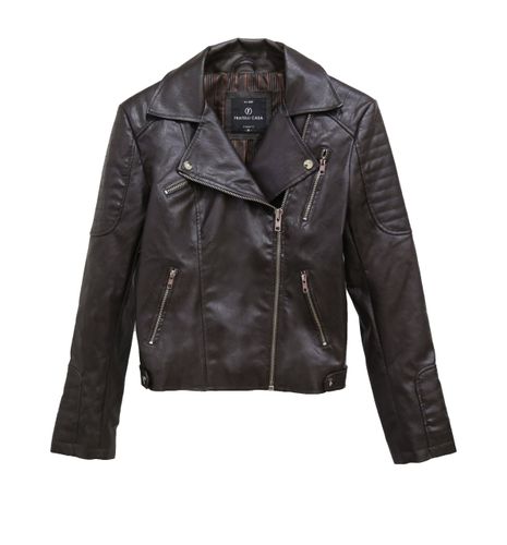 Женская кожаная куртка Fratellicasa (экокожа) Z. Biker, Бордовый, купить недорого
