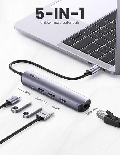 USB-C Ko'p portli konsentrator 5 in 1 UGREEN 10919, купить недорого