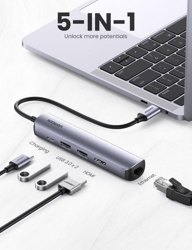 Многопортовый концентратор 5 в 1 UGREEN USB-C 10919, купить недорого