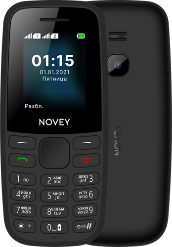 Мобильный телефон NOVEY 115, 32 Мб, Black