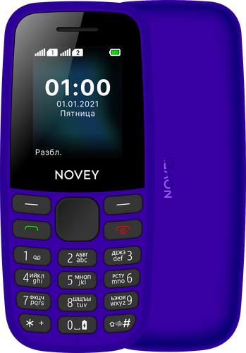 Мобильный телефон NOVEY 100, 32 Мб, Blue