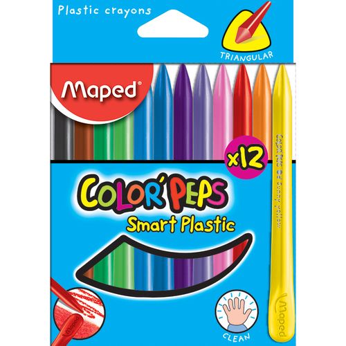 Карандаши масляные-пастель Maped (12цветов .Smart Plastic