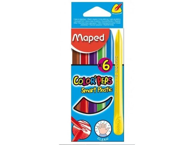 Карандаши масляные-пастель Maped (6цветов .Smart Plastic)