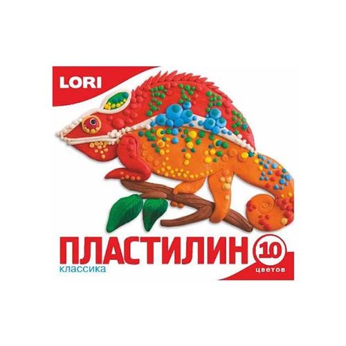 Пластилин Lori "Классика" 10 цветов 20 гр без