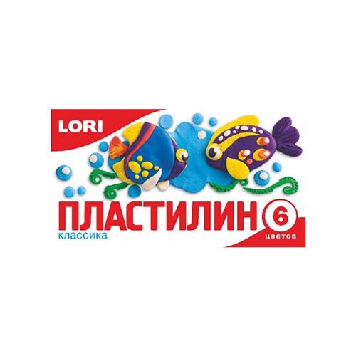 Пластилин Lori "Классика" 6 цветов 20 гр без европодвеса