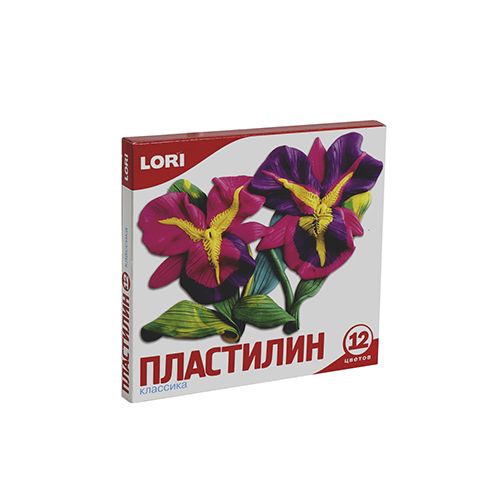 Пластилин Lori Классика, 12 цветов, 20 гр., с европодвесом