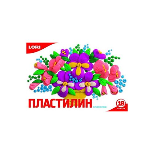 Plastilin Lori "Klassika" 18 ta rang 20 gr yevro qoplamasiz