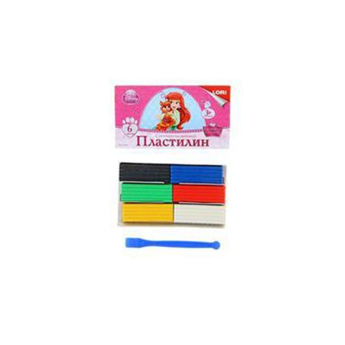 Plastilin Lori Disney "Qirollik uy hayvonlari" 6 rang 20gr  yevro qoplamasiz