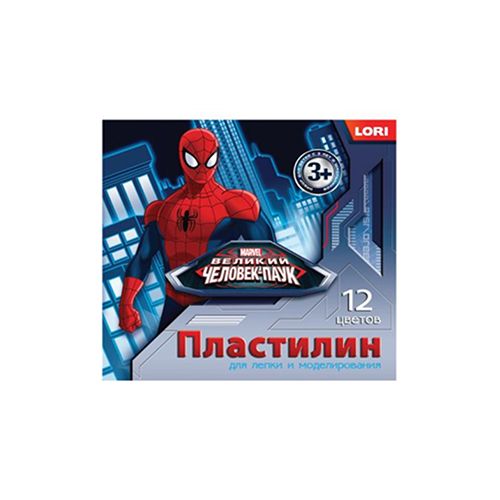 Пластилин Lori Marvel "Человек-паук" 12 цветов 20гр
