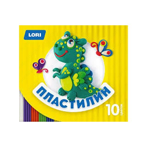 Plastilin Lori bolalar uchun, 10 rang, 15 gr dan.,stek