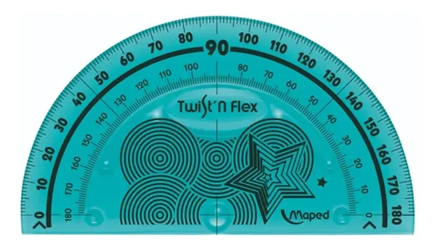 Линейка "Maped"(10см,Protractor Twist''n Flex), turquoise