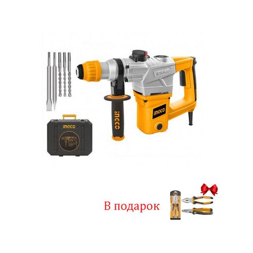 Перфоратор INGCO RH10508 1050W +плоскогубцы в подарок