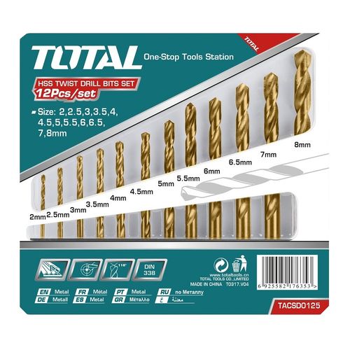 Bitlar to'plami 12 dona HSS TOTAL TACSD0125