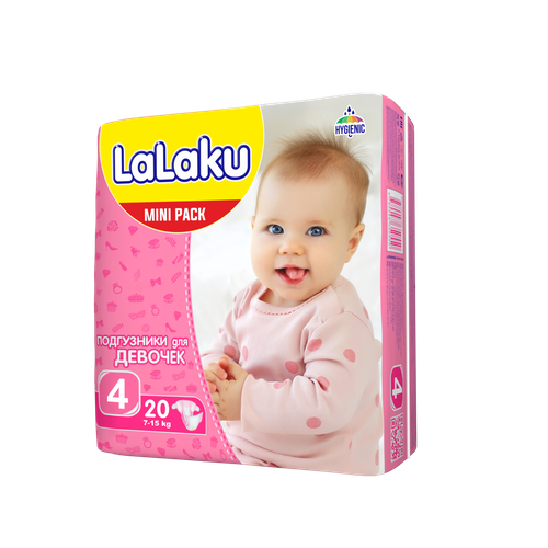 Qizlar uchun pampers Lalaku, 20 шт, Размер 4 на 7-15 кг