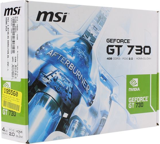 Video karta MSI GeForce® GT 730 (DDR3, 128-bit) 4 Гб DDR3, купить недорого