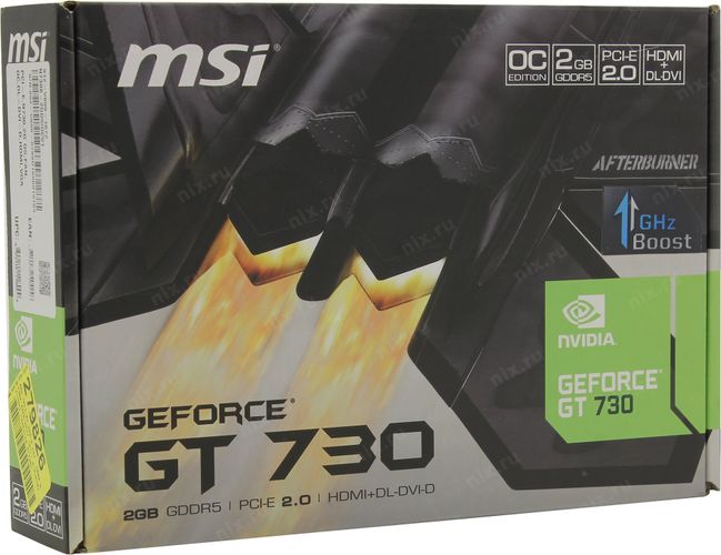 Видеокарта MSI GeForce® GT 730 (DDR3) 2 Гб, купить недорого