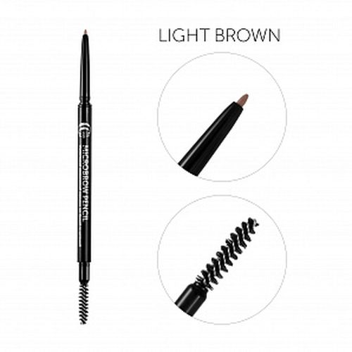 Карандаш для бровей механический со щеточкой Micro Brow Pencil, CC Brow, светло-коричневый