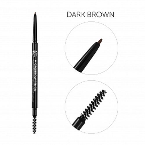 Карандаш для бровей механический со щеточкой Micro Brow Pencil, CC Brow, темно-коричневый